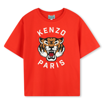 T-shirt en coton avec imprimé KENZO KIDS GARCON