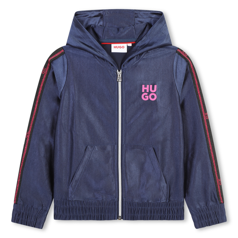 Sweat-shirt brillant zippé Hugo 
                    FILLE