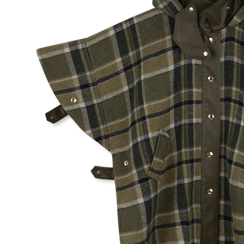 Manteau cape à carreaux CHLOE 
                    FILLE