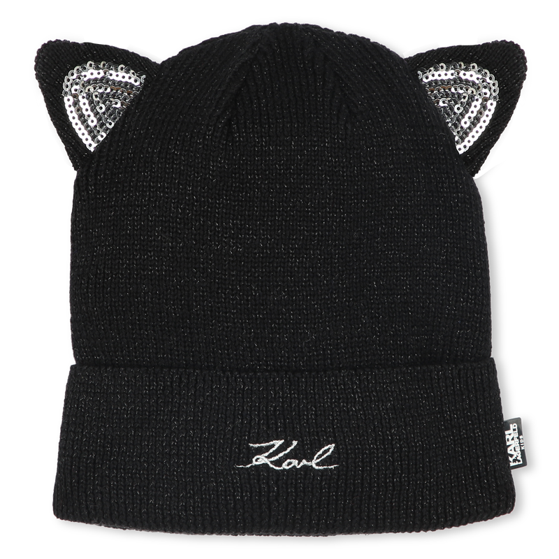 Bonnet orn&eacute; de sequins KARL LAGERFELD KIDS 
                        FILLE