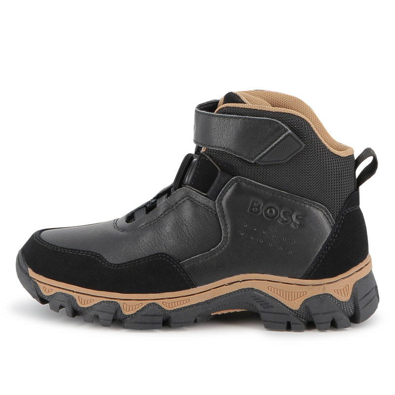 Bottine en mix mati&egrave;re BOSS 
                        GARCON