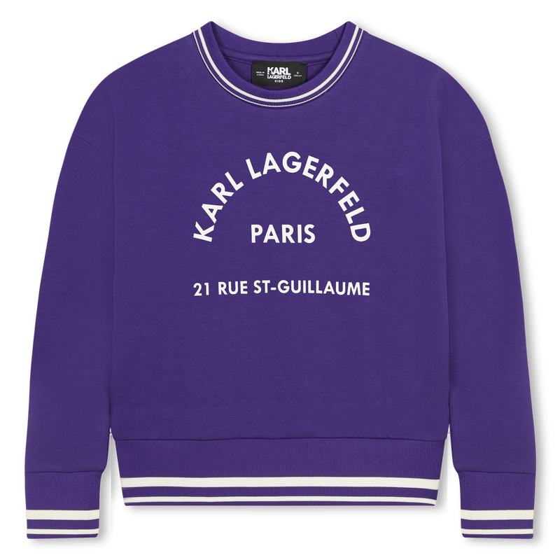 Sweat-shirt avec imprim&eacute; plac&eacute; KARL LAGERFELD KIDS 
                        FILLE