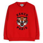 Sweat en molleton, ROUGE FONCE, hi-res