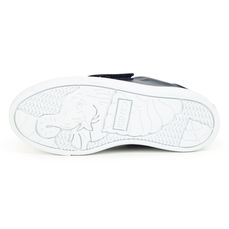 Baskets en cuir avec bande auto-agrippante KENZO KIDS 
                    UNISEXE