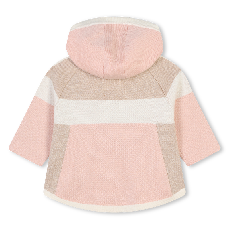 Manteau à capuche tricolore CHLOE 
                    FILLE