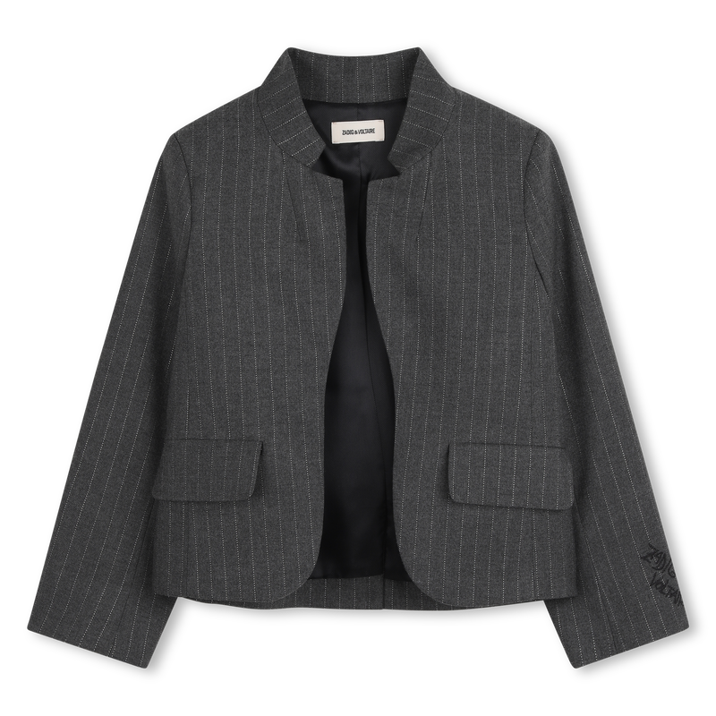 Veste ray&eacute;e col fantaisie ZADIG & VOLTAIRE 
                        FILLE