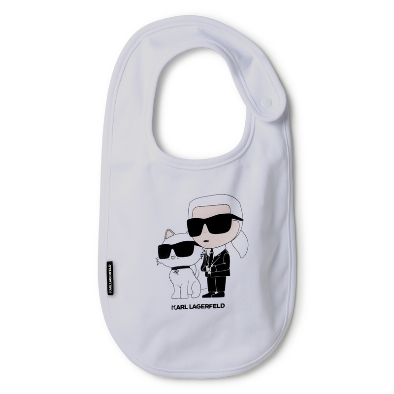 Lot de 3 bavoirs à motifs KARL LAGERFELD KIDS 
                    UNISEXE