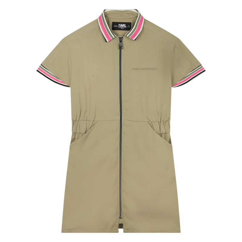 Robe zippée à col à revers KARL LAGERFELD KIDS 
                    FILLE