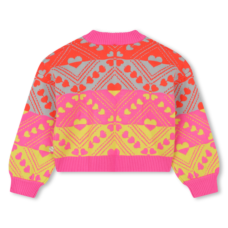 Pull tricot motifs coeurs BILLIEBLUSH 
                    FILLE