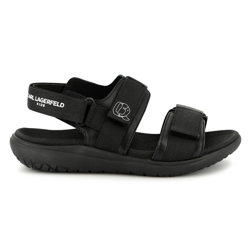 Sandales en cuir de vachette KARL LAGERFELD KIDS 
                    GARCON