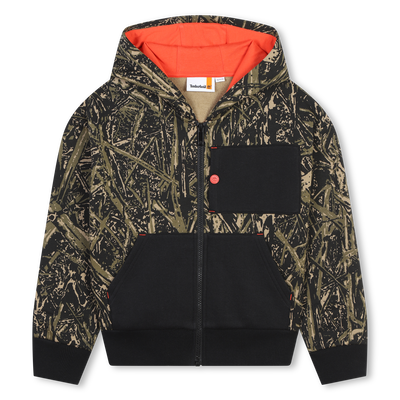 Cardigan molletonn&eacute; &agrave; capuche TIMBERLAND GARCON