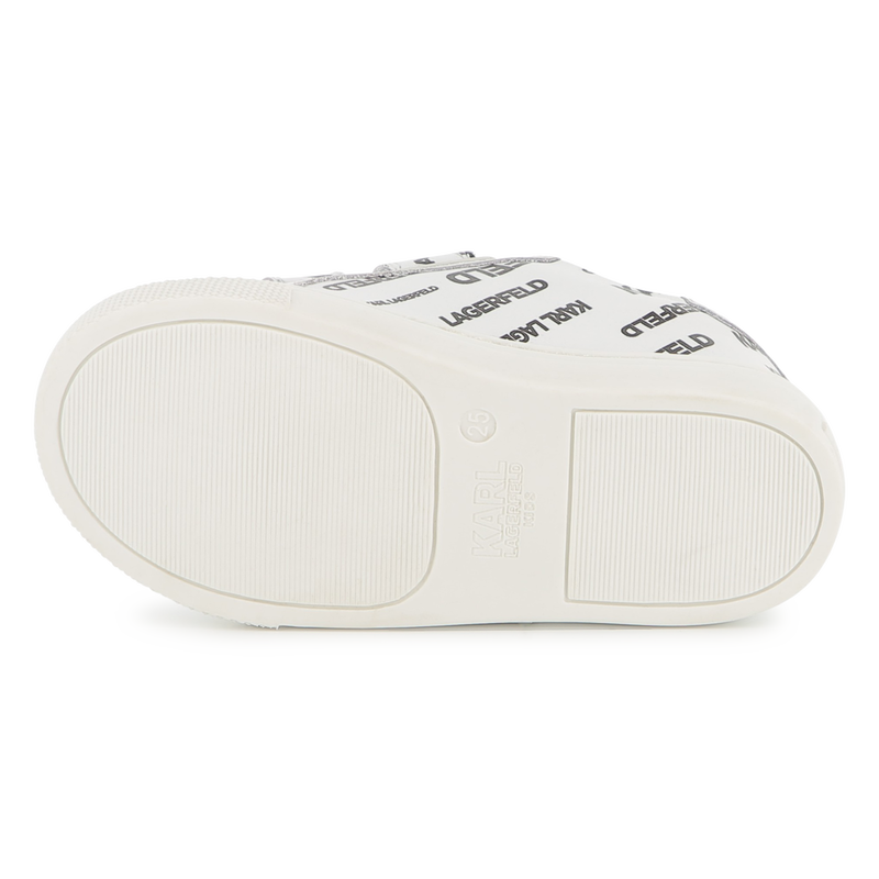Baskets en cuir à fermeture par bandes auto aggrip KARL LAGERFELD KIDS 
                    UNISEXE
