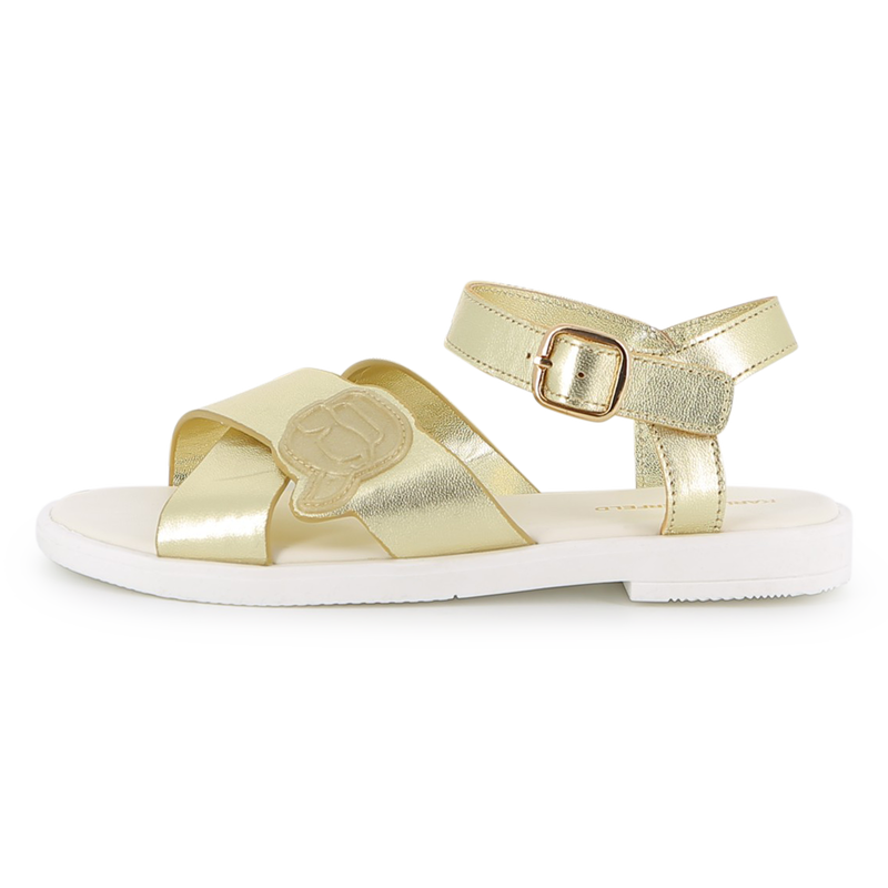 SANDALES CUIR DE VACHETTE KARL LAGERFELD KIDS 
                        FILLE