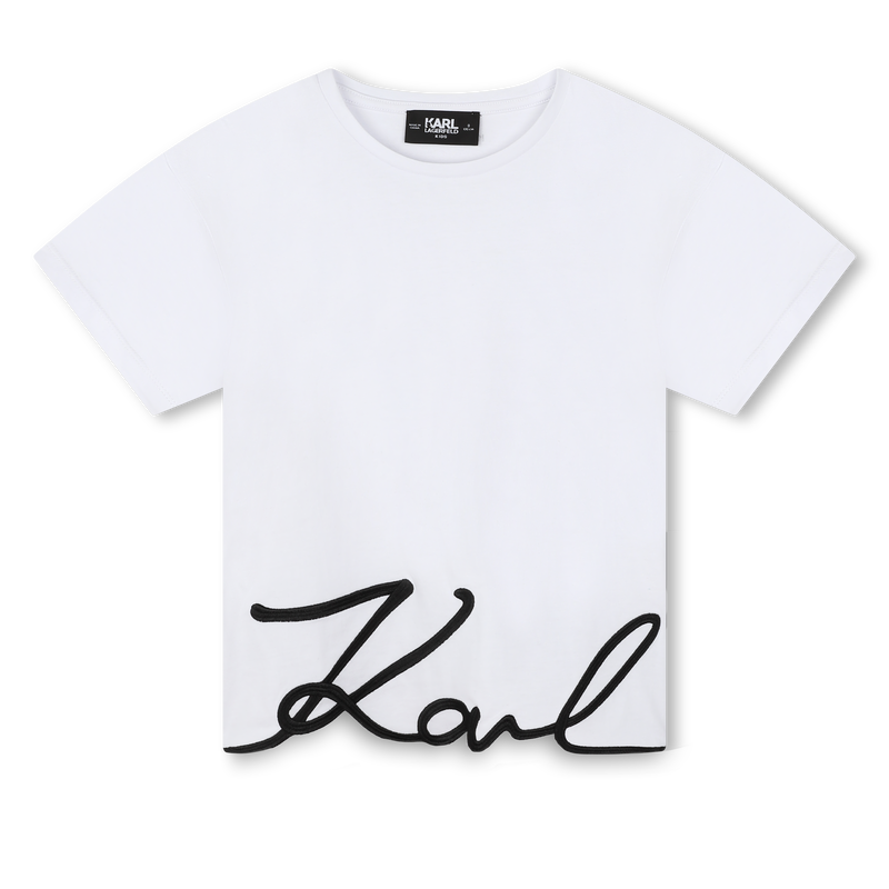 T-shirt avec sigle brodé en bas KARL LAGERFELD KIDS 
                    FILLE