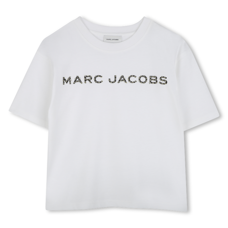 T-shirt en coton avec strass THE MARC JACOBS 
                    FILLE