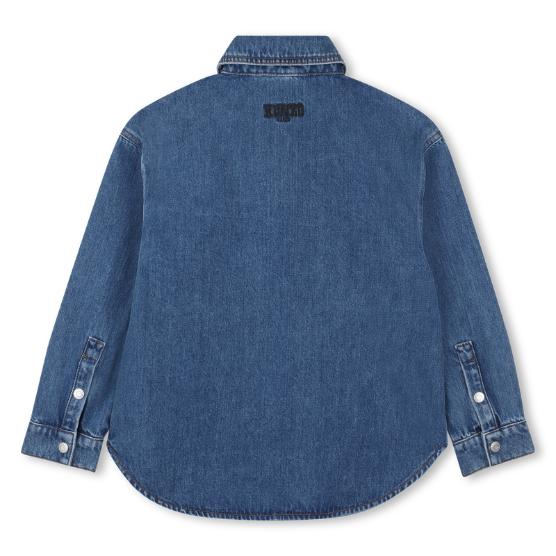 Chemise denim en coton KENZO KIDS 
                        GARCON