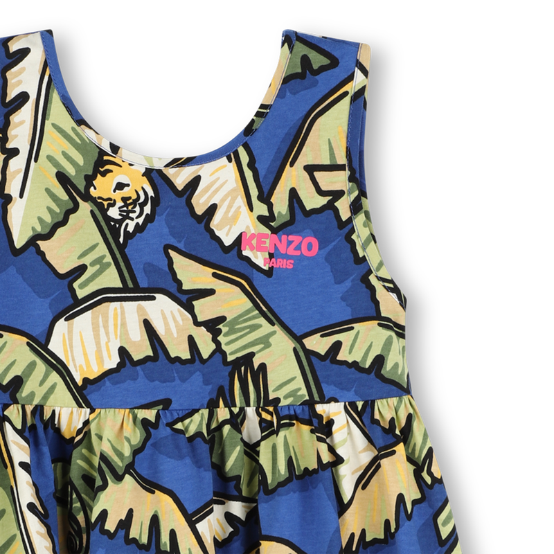 Robe à bretelles en coton KENZO KIDS 
                    FILLE
