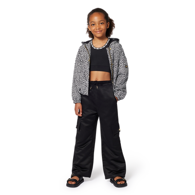 Pantalon multipoche en satin MICHAEL KORS FILLE