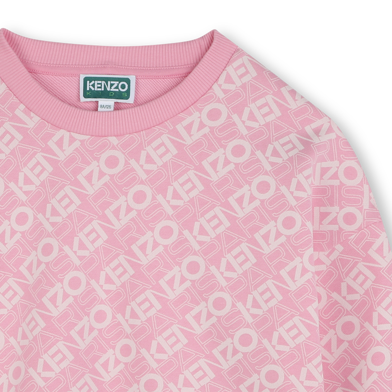 Sweat-shirt molletonn&eacute; coton KENZO KIDS 
                        FILLE