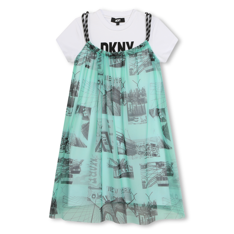 Robe 2 en 1 à bretelles DKNY 
                    FILLE