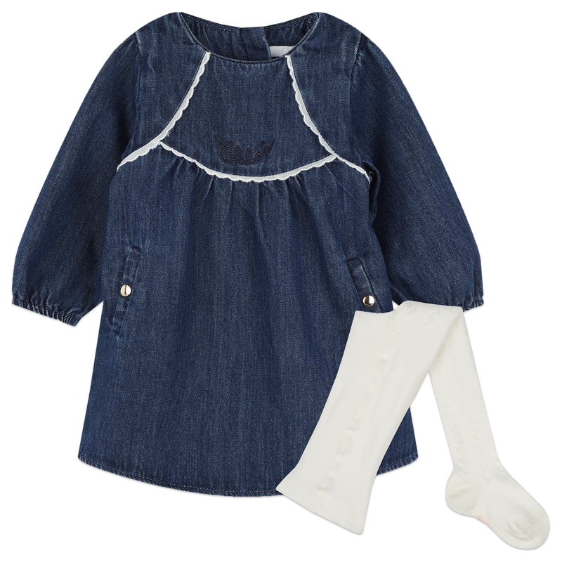 Robe en jean et collants CHLOE 
                    FILLE
