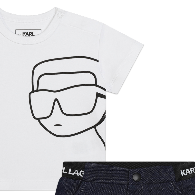Ensemble bermuda et T-shirt KARL LAGERFELD KIDS 
                    GARCON