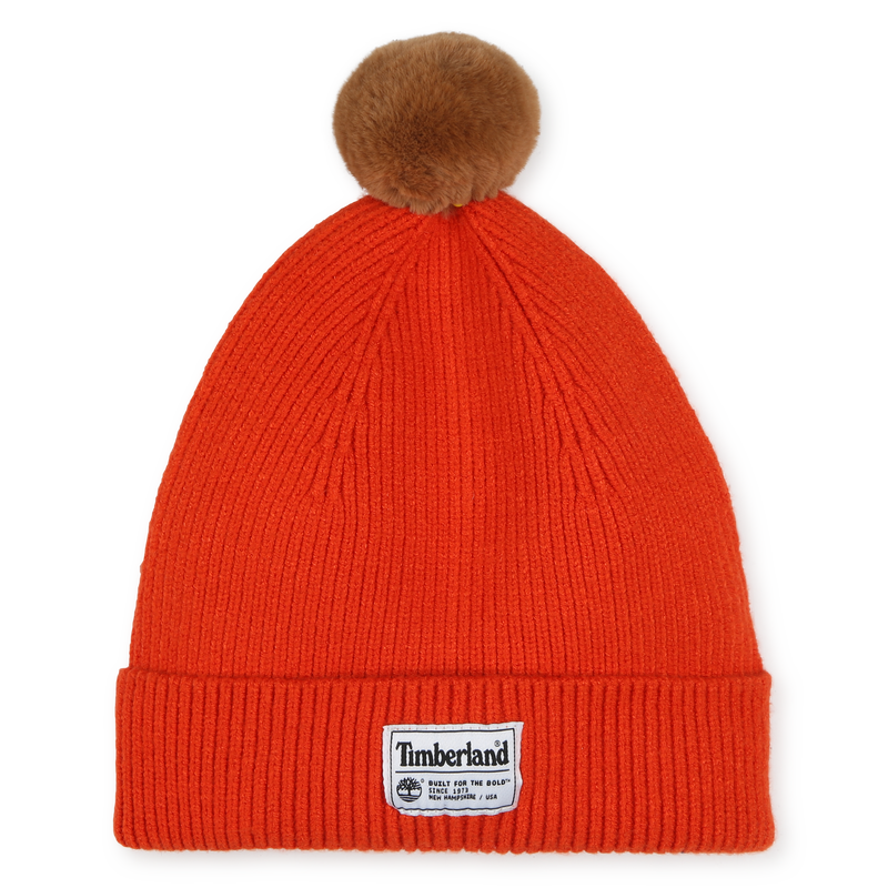 Bonnet &agrave; pompon en tricot TIMBERLAND 
                        GARCON
