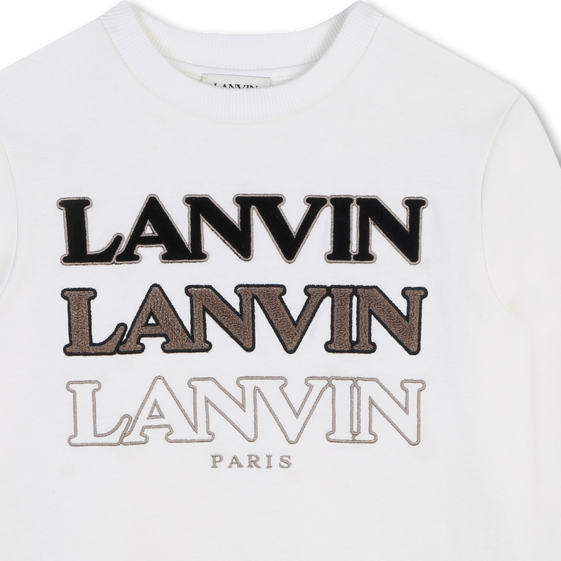 Sweat-shirt à col rond et sigle LANVIN 
                    GARCON