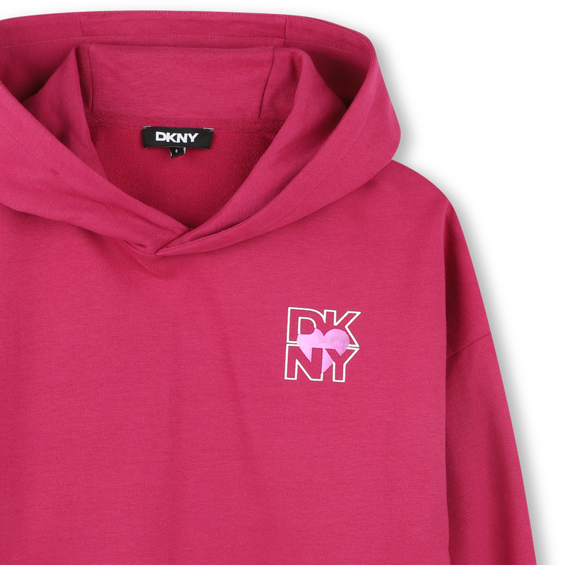Sweat-shirt &agrave; encre brillante DKNY 
                        FILLE