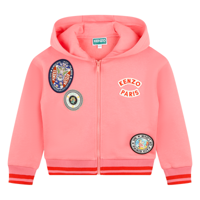 Sweat-shirt zipp&eacute; en molleton KENZO KIDS FILLE