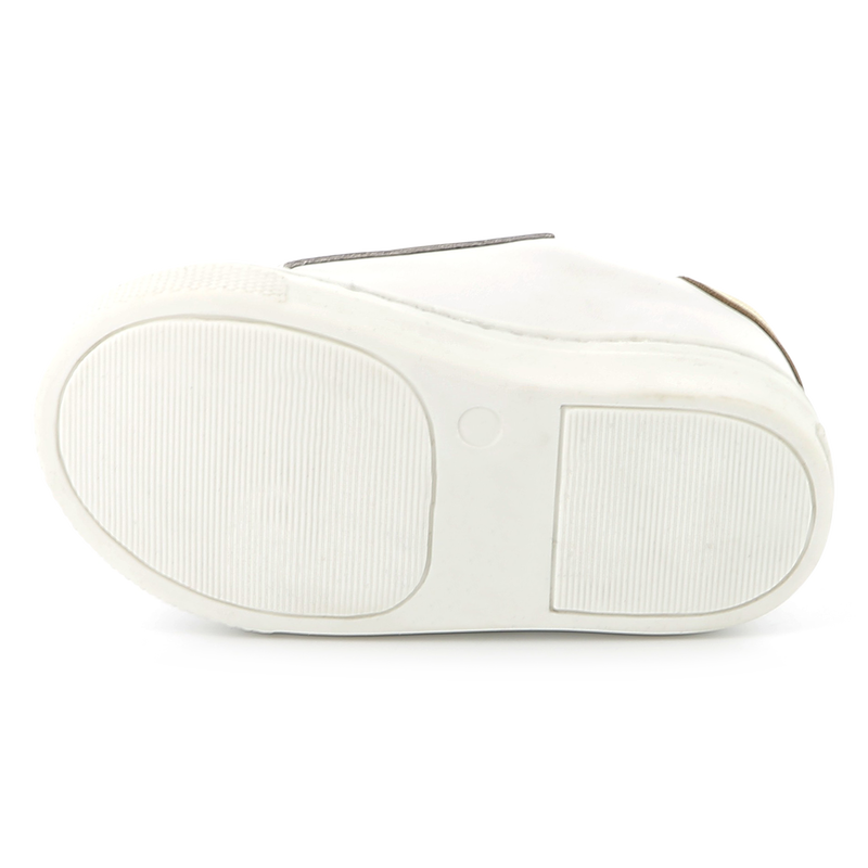Baskets en cuir à fermeture par bandes auto aggrip KARL LAGERFELD KIDS 
                    FILLE