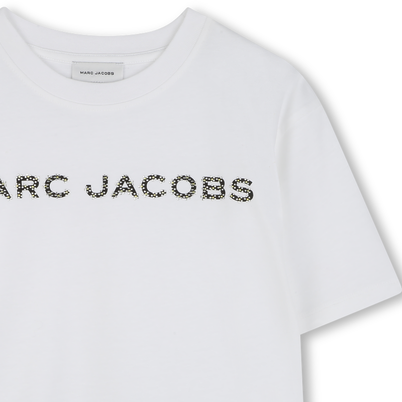 T-shirt en coton avec strass THE MARC JACOBS 
                    FILLE