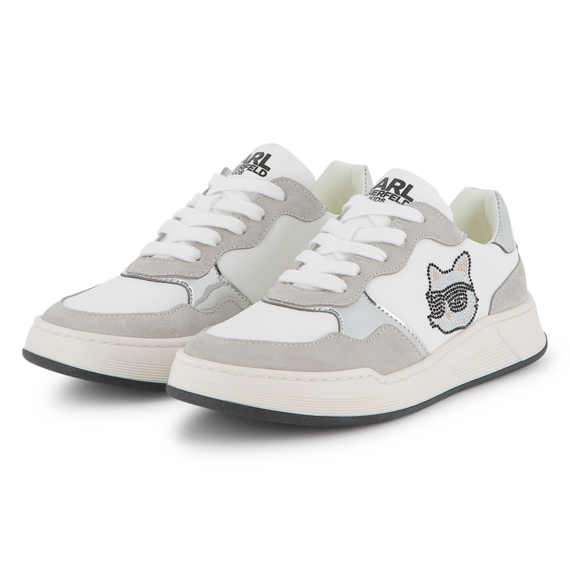 Baskets basses &agrave; lacets KARL LAGERFELD KIDS 
                        FILLE