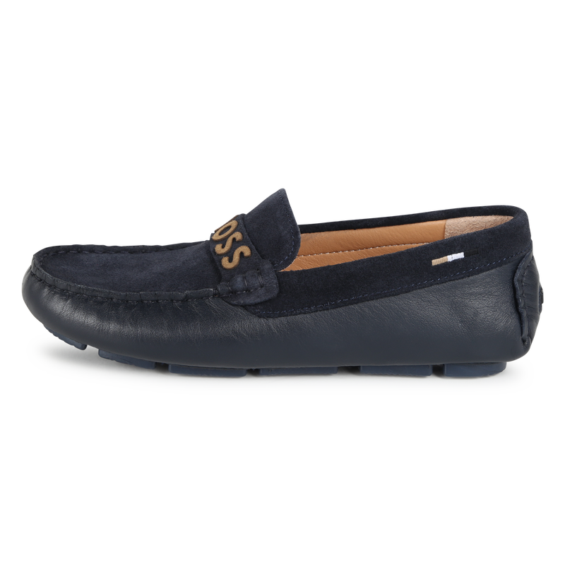 Mocassins en cuir bi-texture BOSS 
                    GARCON