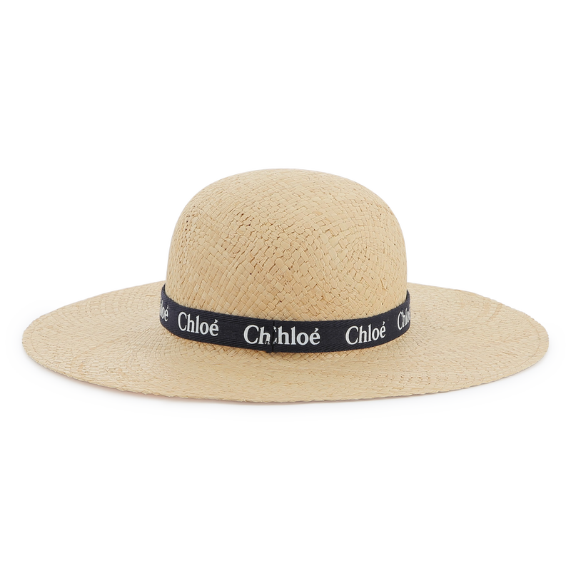 Chapeau siglé en raphia CHLOE 
                    FILLE