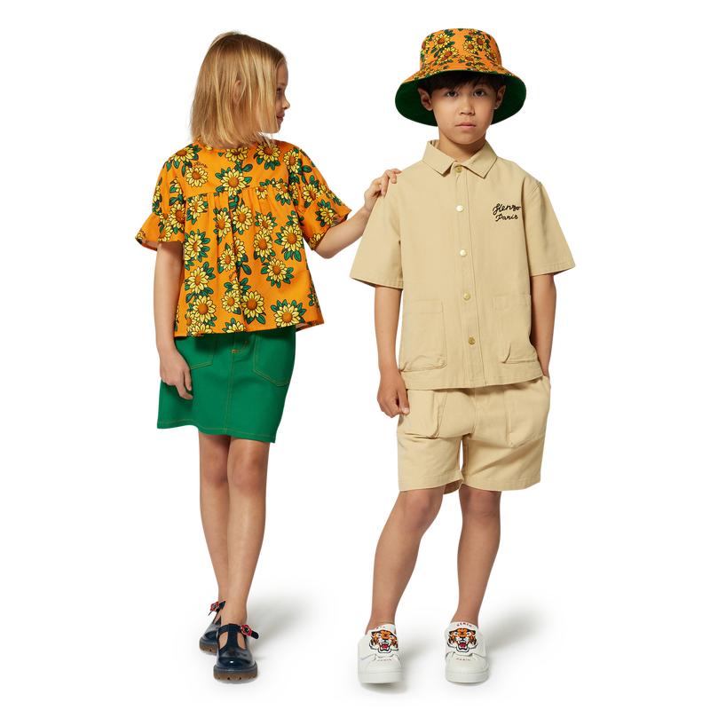 Blouse en satin de coton KENZO KIDS 
                        FILLE