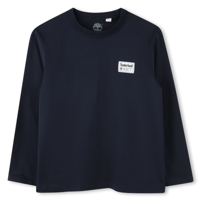 T-shirt uni avec étiquette TIMBERLAND GARCON