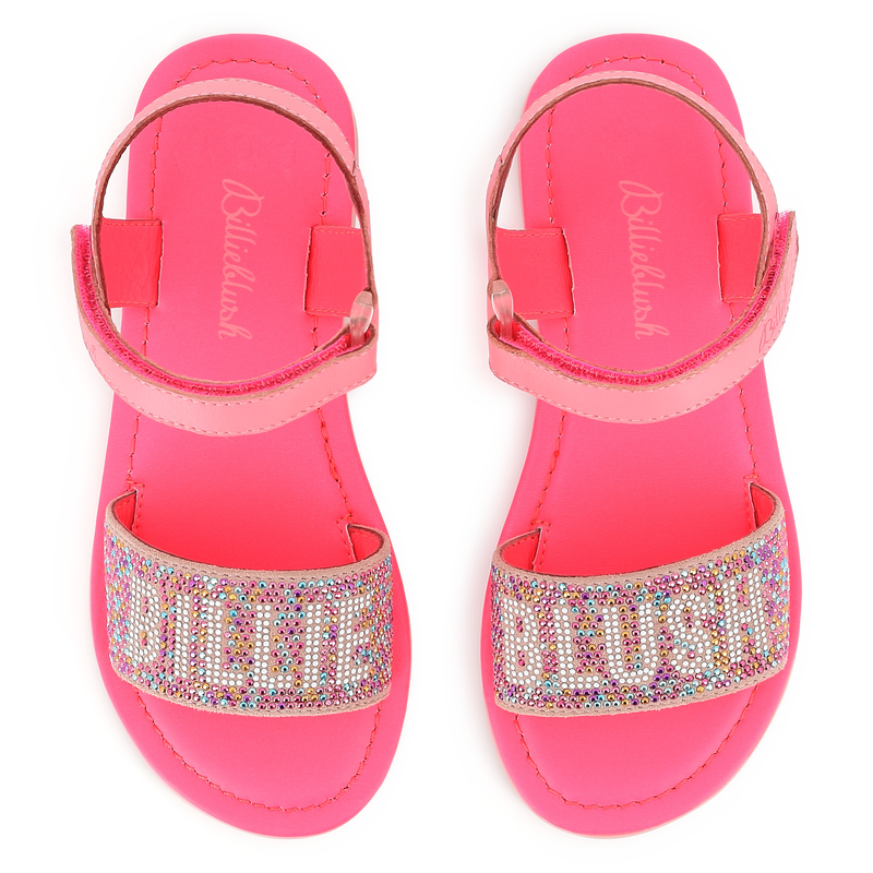 Sandales en cuir à fermeture par bandes auto aggri BILLIEBLUSH 
                    FILLE