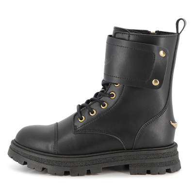 Bottes à lacets en cuir de vachette ZADIG & VOLTAIRE FILLE