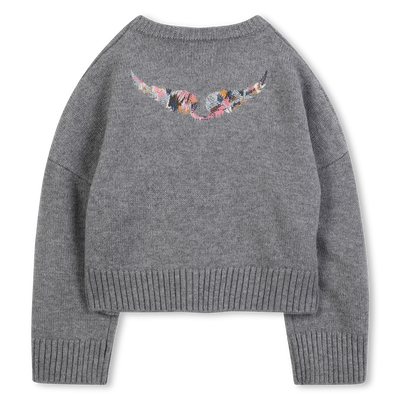 Cardigan tricot ailes brodées ZADIG & VOLTAIRE FILLE