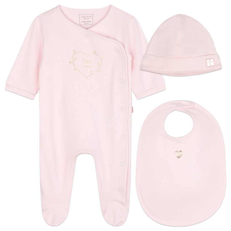 Ensemble naissance 3 pièces CARREMENT BEAU 
                    FILLE