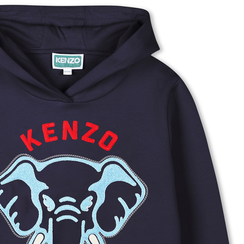 Sweat-shirt &agrave; capuche &eacute;l&eacute;phant KENZO KIDS 
                        GARCON