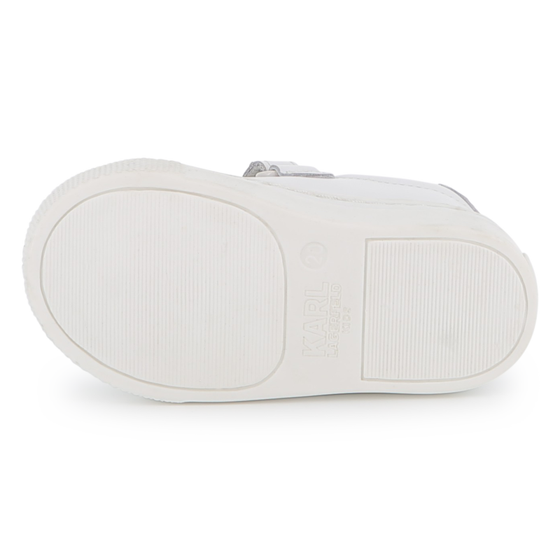 Baskets basses en cuir de vachette KARL LAGERFELD KIDS 
                        UNISEXE