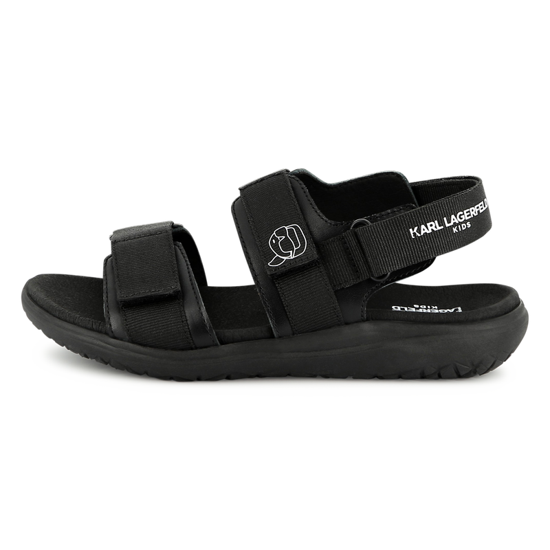 Sandales en cuir de vachette KARL LAGERFELD KIDS 
                        GARCON