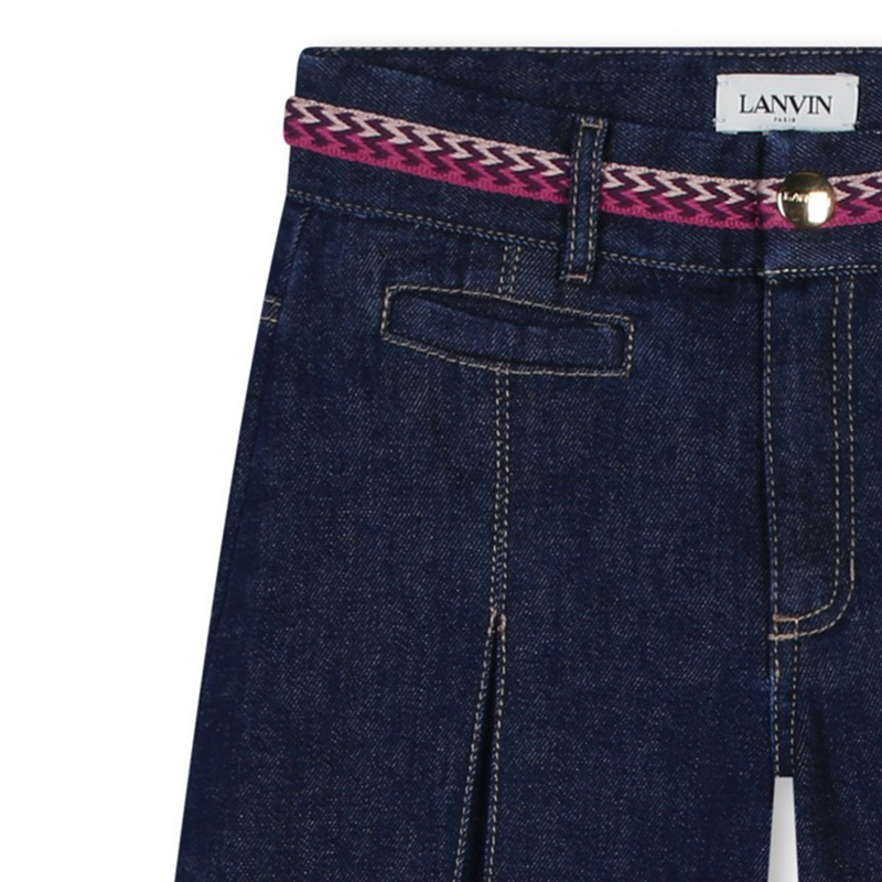 Jean évasé avec plis et tresse LANVIN 
                    FILLE
