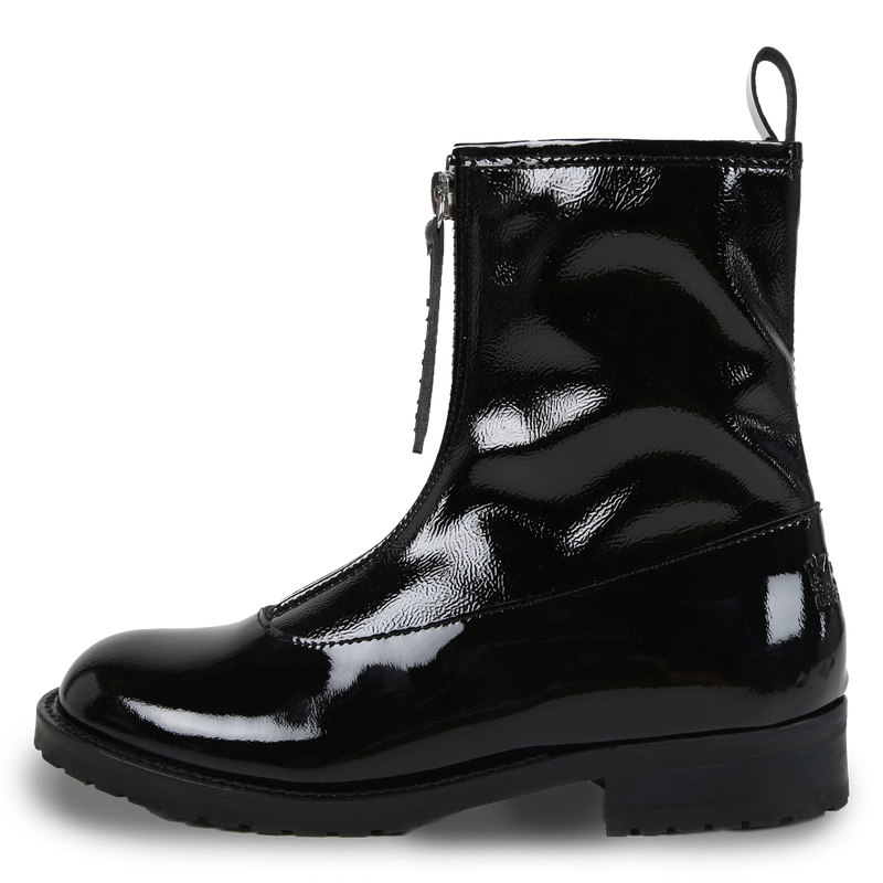 Bottines en cuir de vachette KARL LAGERFELD KIDS 
                    FILLE