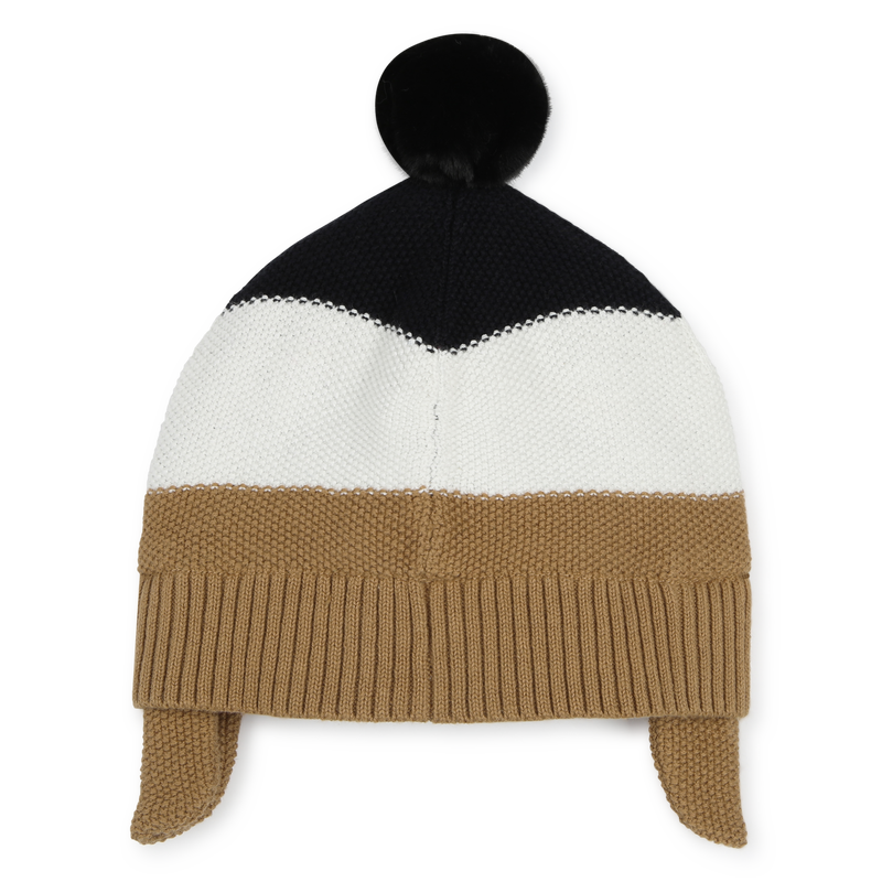 Bonnet rayé à pompon BOSS 
                    GARCON