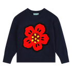 Pull en tricot fleur et sigle KENZO KIDS 
                    FILLE