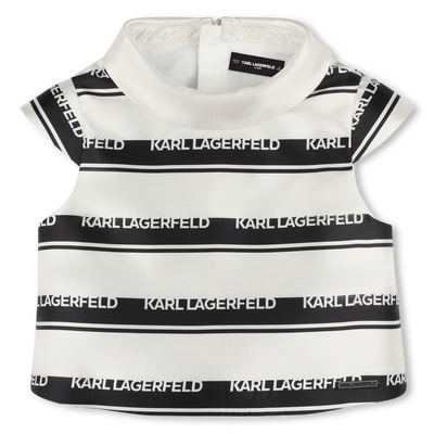 Blouse à rayures siglées KARL LAGERFELD KIDS FILLE