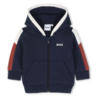 Cardigan &agrave; capuche, BLEU CARGO, hi-res
